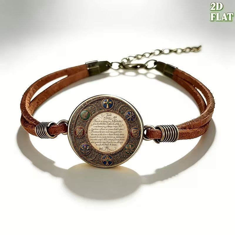 2D Flat Pattern Vintage Fashion Bracelet, Gift for Friends